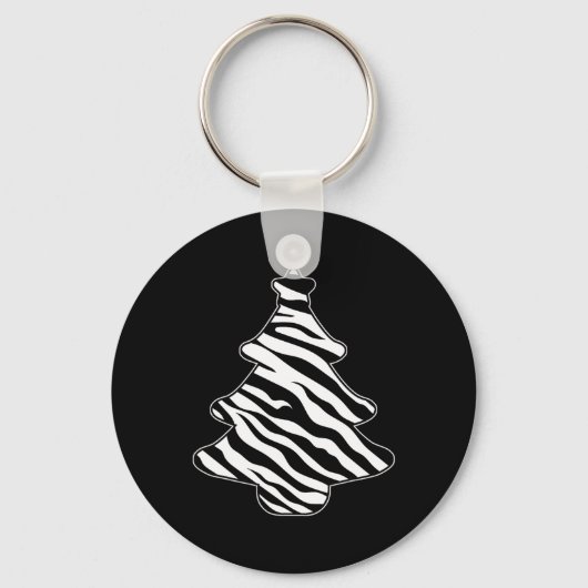 Porte-clés Zèbre Imprimer Arbre de Noël Pyjama Joyaux animaux (Recto)
