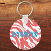 Porte-clés Zèbre LtPink (Recto)