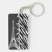 Porte-clés Zèbre noir et blanc ; Paris (Dos)