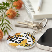 Porte-clés zèbre rayures sur or filles volleyball (Devant droit)