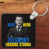 Porte-clés Zelensky Hope Héros Ukraine forte (Verso)
