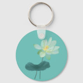Porte-clés Zen Green Lotus Fleur Asiatique Inspiré Magnet (Verso)