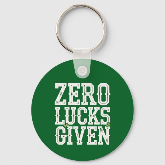 Porte-clés Zéro chance donnée drôle de Saint-Patrick irlandai (Recto)