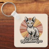 Porte-clés Zéro Cheveux Amour Maximum Sphynx Rétro (Recto)