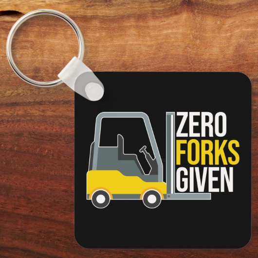 Porte-clés Zéro Fourches Donné Funky Forklifter Pun (Recto)
