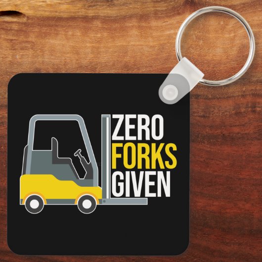 Porte-clés Zéro Fourches Donné Funky Forklifter Pun (Verso)