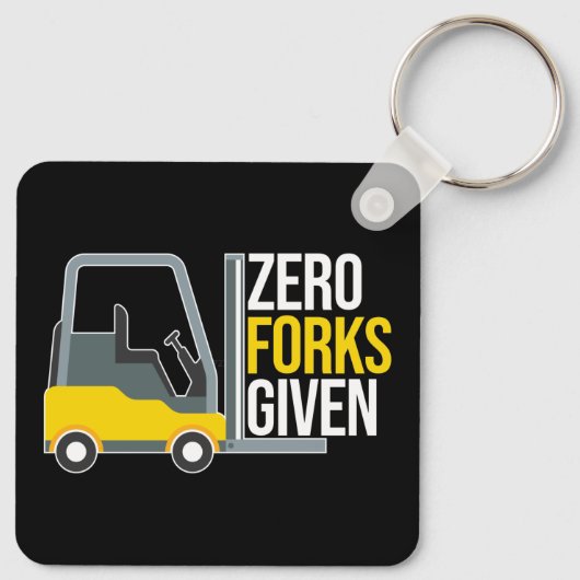 Porte-clés Zéro Fourches Donné Funky Forklifter Pun (Dos)