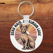 Porte-clés Zéro poil Amour maximum Art Sphynx (Verso)