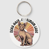 Porte-clés Zéro poil Amour maximum Art Sphynx (Verso)