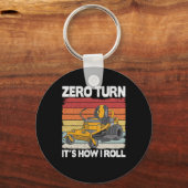 Porte-clés Zero Tourne C'Est Comment Je Roule Drôle Jardinage (Recto)