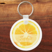 PORTE-CLÉS ZESTY LEMON DIFFUSÉ CITRUS JAUNE FRUITS AU SPRINGT (Recto)