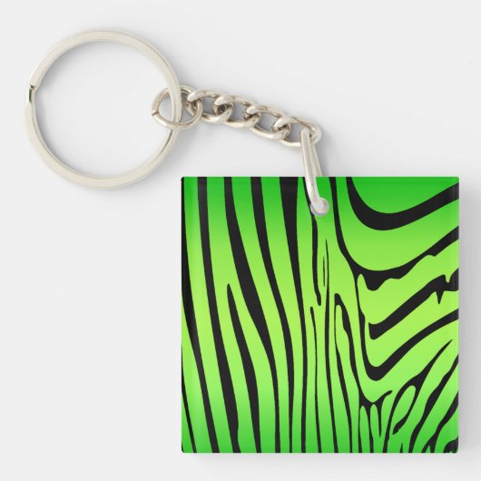Porte-clés Zesty Zebra Green (Devant)