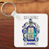 Porte-clés Zhang Nom et Bouclier (Recto)