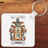Porte-clés Zhou Nom et Bouclier (Verso)