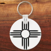 Porte-clés Zia perlé par les Amérindiens (Recto)