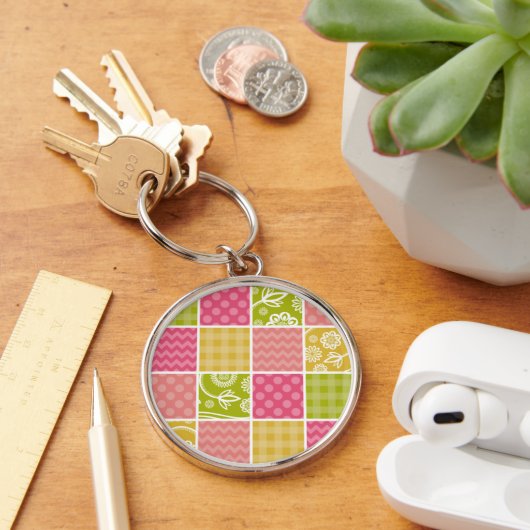 Porte-clés Zigzag, Chevron, Pois, En vichy, Patchwork (Bureau)