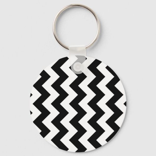 Porte-clés Zigzag noir et blanc (Recto)