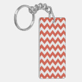 Porte-clés Zigzag orange et blanc (Devant gauche)
