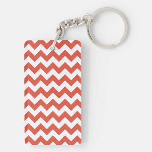Porte-clés Zigzag orange et blanc (Dos)