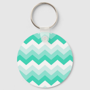 Porte-clés Zigzag patroon (Turquoise, wit en groen)