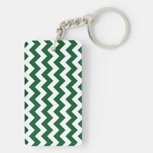 Porte-clés Zigzag vert et blanc (Dos)