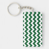 Porte-clés Zigzag vert et blanc (Devant)