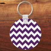 Porte-clés Zigzag violet et blanc (Recto)