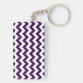 Porte-clés Zigzag violet et blanc (Dos)