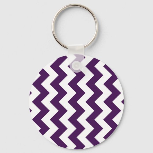 Porte-clés Zigzag violet et blanc (Recto)