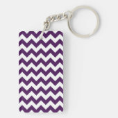 Porte-clés Zigzag violet et blanc (Dos)