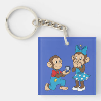 Porte-clés Zina et Mimo et la demande en mariage