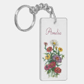 Porte-clés Zinnias personnalisées (Devant gauche)