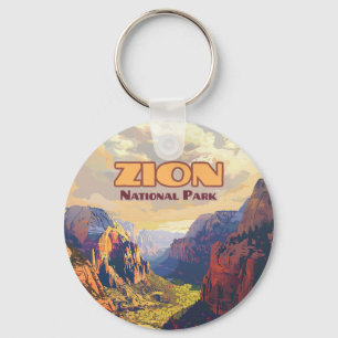 Porte-clés Zion National Park Utah Moab Canyon Retro