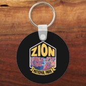 Porte-clés Zion National Park Utah Retro (Recto)