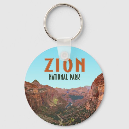 Porte-clés Zion National Park Utah Vintage (Recto)