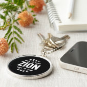 Porte-clés Zion Nom personnalisé Anniversaire Cadeau (Côté)