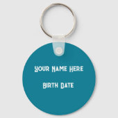 Porte-clés Zodiac Gemini NOM DE LA Personnaliser, DATE (Verso)