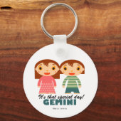 Porte-clés Zodiac Gemini pour enfants (Recto)