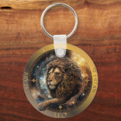 Porte-clés Zodiac Leo NOM DE LA Personnaliser, DATE (Recto)