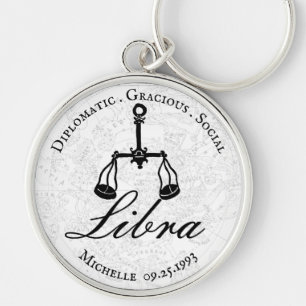 Porte-clés Zodiac Librairie Astrologie Personnalité Blanc Pe