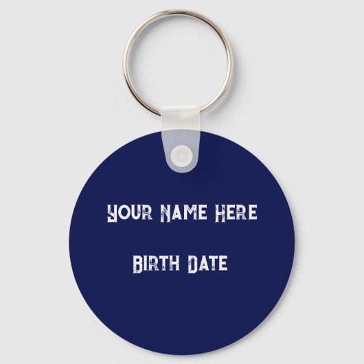 Porte-clés Zodiac Pisces NOM, DATE (Verso)