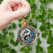 Porte-clés Zodiac - Poissons de poisson Yin et Yang (Main)