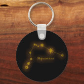 Porte-clés Zodiaque - Aquarius (Recto)