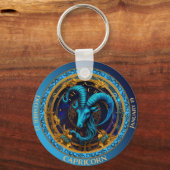 Porte-clés Zodiaque Capricorne Personnaliser NOM, DATE (Recto)