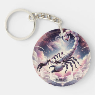 Porte-clés Zodiaque céleste cosmique Scorpio