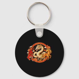 Porte-clés Zodiaque lunaire Dragon Tigre Cheval Harmonie Chin