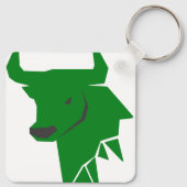 Porte-clés Zodiaque Taureau Vert Minimal – (Dos)