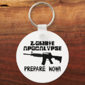 Porte-clés Zombie Apocalypse Préparer maintenant (Recto)