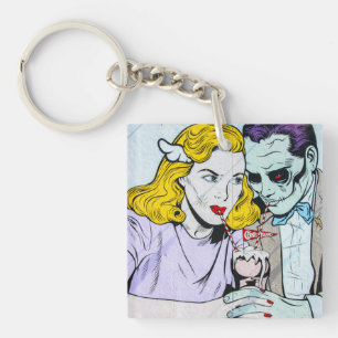 Porte-clés zombie coup d'amour