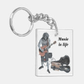 Porte-clés Zombie Guitare Musicien Porte - clé de vie (Devant gauche)